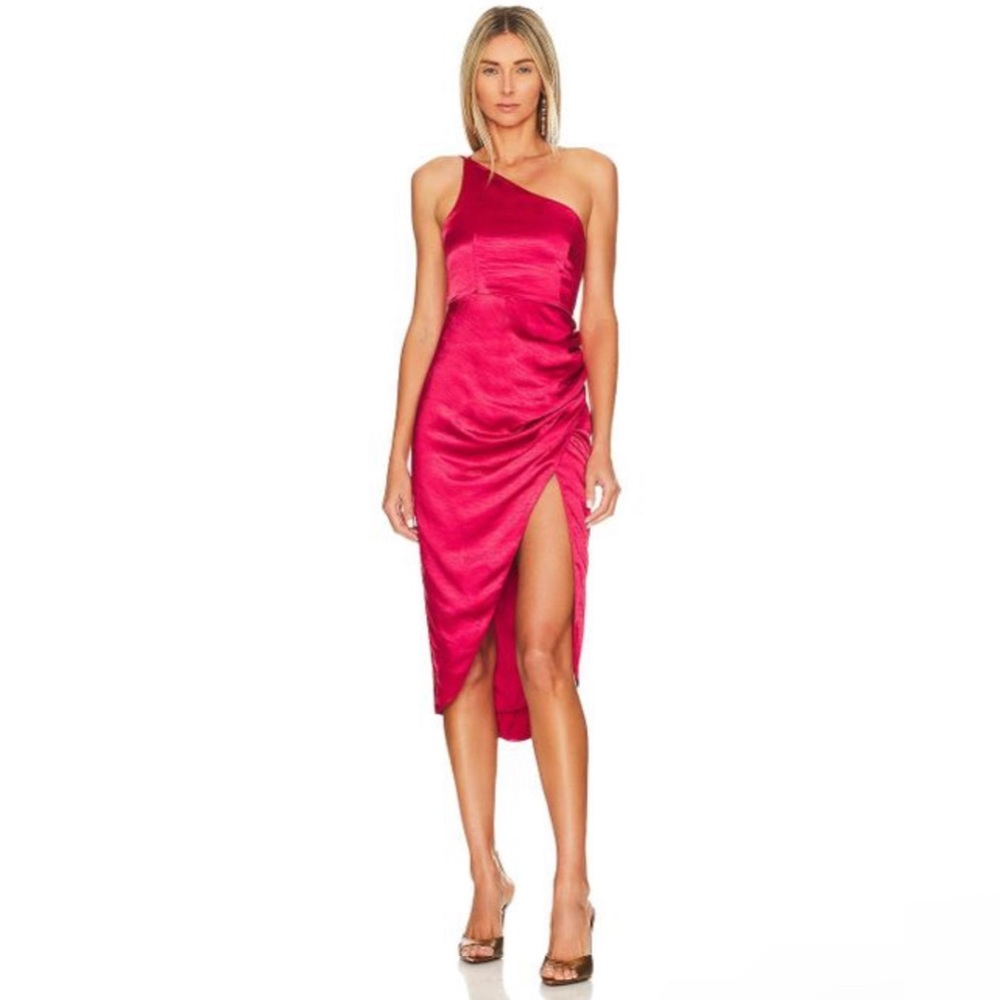 NEW Revolve Lovers + Friends Renata Midi Dress / Cherry Red / XS